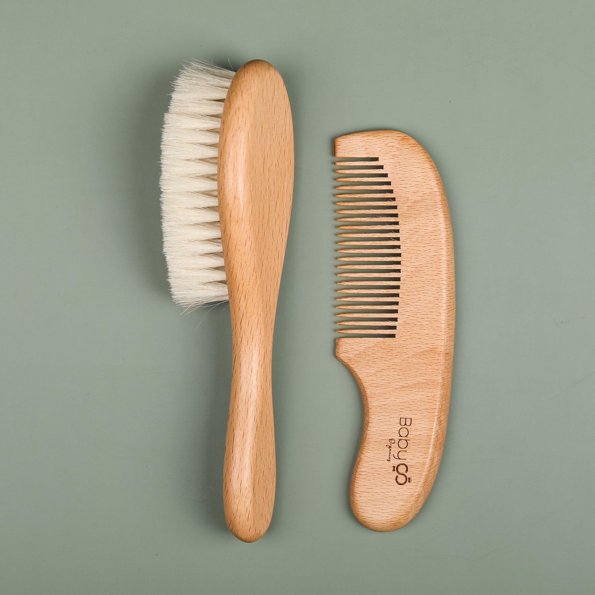 Baby Wooden Hairbrush Comb Set – BabyCo Organics