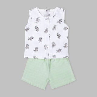 Koala & Green Unisex Muslin Set