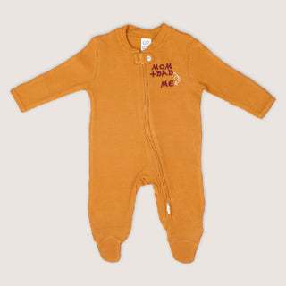 Mom + Dad Waffle Footie Romper